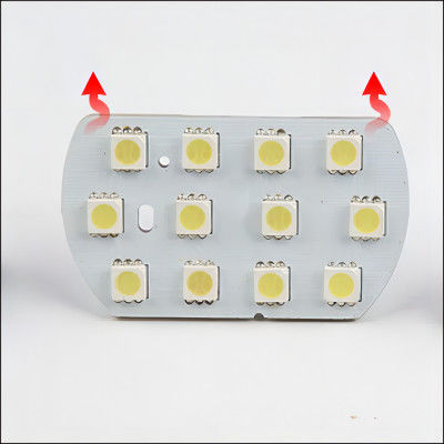 Κατασκευή πλακέτας PCB με 12 LED υψηλού φωτισμού για την ανάγνωση αυτοκινήτου