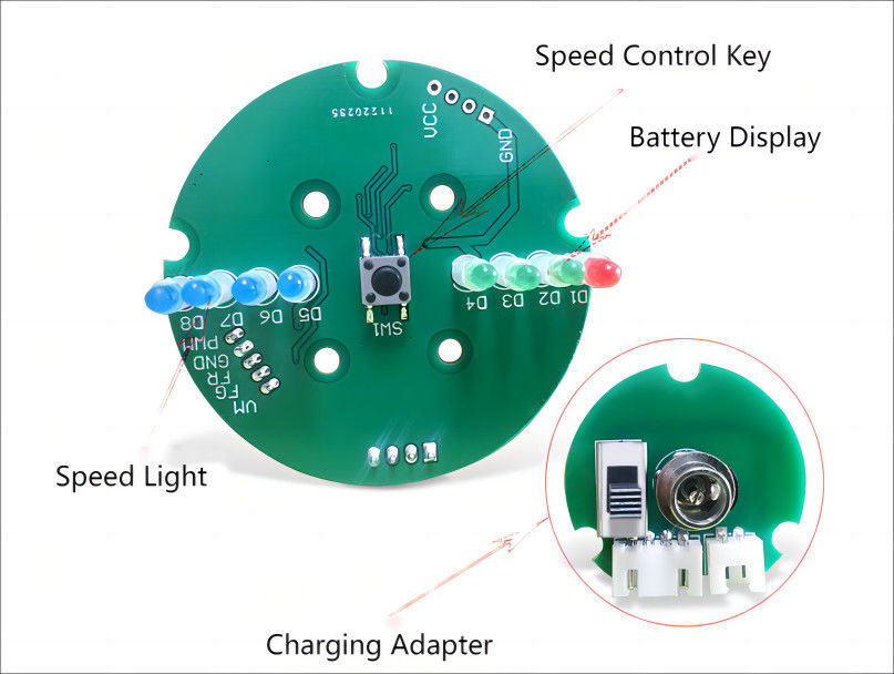 Σχεδιασμός και κατασκευή PCB για το Brushless Motor Fascia Gun υποστηρίζει τέσσερα στάδια ρύθμισης ταχύτητας